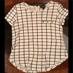 J for Justify White & Black Shirt Women’s Size (S)